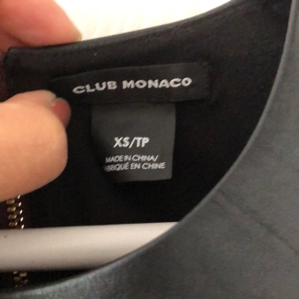 Club Monaco leather top - Picture 3 of 3